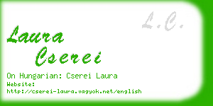 laura cserei business card